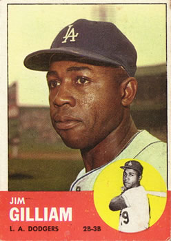 1963 Topps Baseball Cards      080      Jim Gilliam